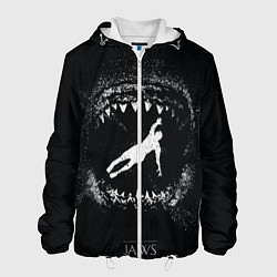 Куртка с капюшоном мужская Челюсти JAWS, цвет: 3D-белый
