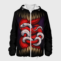Куртка с капюшоном мужская Monster and snake, цвет: 3D-белый