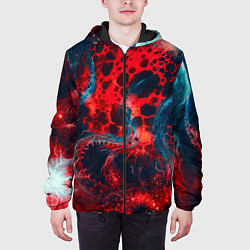 Куртка с капюшоном мужская Гигантский космический монстр, цвет: 3D-черный — фото 2