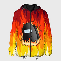 Куртка с капюшоном мужская Among Us Fire Z, цвет: 3D-черный