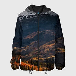 Куртка с капюшоном мужская Горы, цвет: 3D-черный