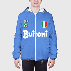 Куртка с капюшоном мужская Диего Марадона Наполи Ретро, цвет: 3D-белый — фото 2