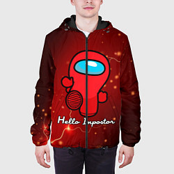 Куртка с капюшоном мужская Hello Impostor, цвет: 3D-черный — фото 2