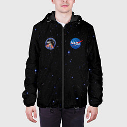 Куртка с капюшоном мужская NaSa Space Космос Наса, цвет: 3D-черный — фото 2