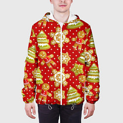 Куртка с капюшоном мужская С Новым Годом!, цвет: 3D-белый — фото 2