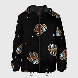 Куртка с капюшоном мужская Пряник among us, цвет: 3D-черный