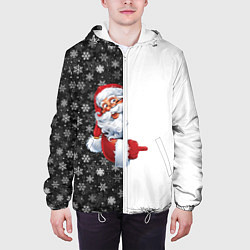 Куртка с капюшоном мужская Дедушка Мороз, цвет: 3D-белый — фото 2