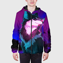 Куртка с капюшоном мужская Сказочный волк, цвет: 3D-черный — фото 2