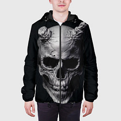 Куртка с капюшоном мужская Skull Oni, цвет: 3D-черный — фото 2