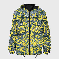 Куртка с капюшоном мужская УЗОР , ФУТУРИЗМ,, цвет: 3D-черный