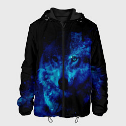 Куртка с капюшоном мужская Волк Вселенная, цвет: 3D-черный