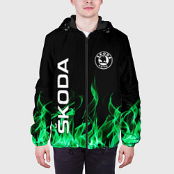 Куртка с капюшоном мужская SKODA, цвет: 3D-черный — фото 2