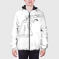 Куртка с капюшоном мужская Леди Димитреску мемный прикол, цвет: 3D-черный — фото 2