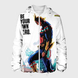 Куртка с капюшоном мужская Геройская академия Всемогущий, цвет: 3D-белый
