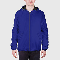 Куртка с капюшоном мужская Синий, цвет: 3D-черный — фото 2
