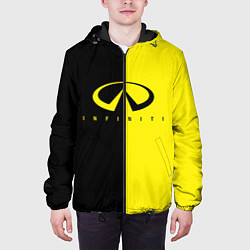Куртка с капюшоном мужская INFINITI logo, цвет: 3D-черный — фото 2