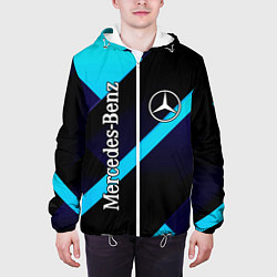 Куртка с капюшоном мужская Mercedes Benz, цвет: 3D-белый — фото 2