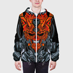 Куртка с капюшоном мужская CyberSkull, цвет: 3D-белый — фото 2