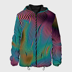 Куртка с капюшоном мужская Современная абстракция, цвет: 3D-черный