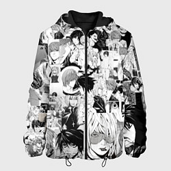 Куртка с капюшоном мужская Тетрадь смерти, цвет: 3D-черный