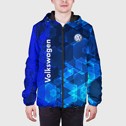 Куртка с капюшоном мужская Volkswagen, цвет: 3D-черный — фото 2