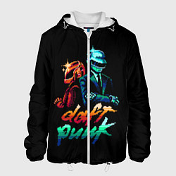 Куртка с капюшоном мужская Daft Punk, цвет: 3D-белый