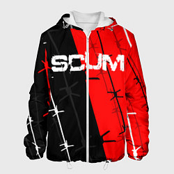 Куртка с капюшоном мужская SCUM, цвет: 3D-белый