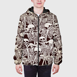 Куртка с капюшоном мужская Skeleton, цвет: 3D-черный — фото 2