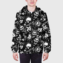 Куртка с капюшоном мужская Панк, цвет: 3D-черный — фото 2