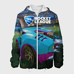 Куртка с капюшоном мужская Rocket League, цвет: 3D-белый