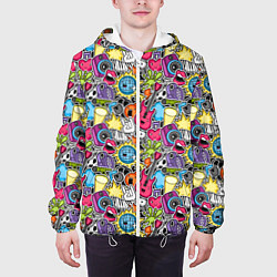 Куртка с капюшоном мужская Музыкант, цвет: 3D-белый — фото 2