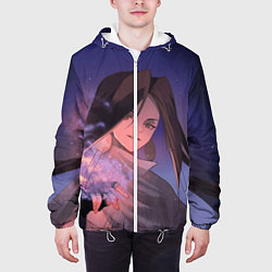 Куртка с капюшоном мужская Шаман Кинг, цвет: 3D-белый — фото 2