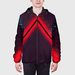Куртка с капюшоном мужская Кровавая линия3D, цвет: 3D-черный — фото 2