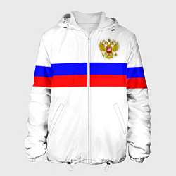 Куртка с капюшоном мужская СБОРНАЯ РОССИИ 2021, цвет: 3D-белый