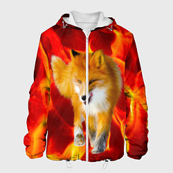 Куртка с капюшоном мужская Fire Fox, цвет: 3D-белый