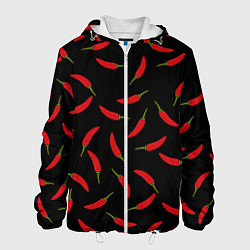 Куртка с капюшоном мужская Chili peppers, цвет: 3D-белый