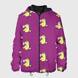 Куртка с капюшоном мужская Фиолетовые пони, цвет: 3D-черный