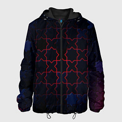 Куртка с капюшоном мужская Геометрический вальс, цвет: 3D-черный