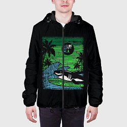 Куртка с капюшоном мужская Surf shark, цвет: 3D-черный — фото 2