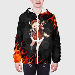 Куртка с капюшоном мужская Genshin Impact - Klee, цвет: 3D-белый — фото 2