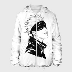 Куртка с капюшоном мужская Smile Jujutsu kai, цвет: 3D-белый