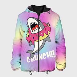 Куртка с капюшоном мужская Акула с пончиком Сrunch, цвет: 3D-черный