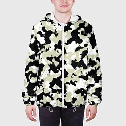 Куртка с капюшоном мужская Холодный камуфляж, цвет: 3D-белый — фото 2