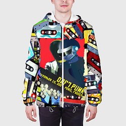 Куртка с капюшоном мужская Daft Punk Records, цвет: 3D-белый — фото 2