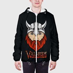 Куртка с капюшоном мужская Valheim викинг, цвет: 3D-белый — фото 2