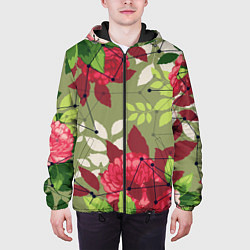 Куртка с капюшоном мужская Neuro flower, цвет: 3D-черный — фото 2