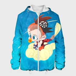 Куртка с капюшоном мужская Baby Goku, цвет: 3D-белый