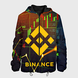 Куртка с капюшоном мужская BINANCE БИНАНС БАНАН, цвет: 3D-черный