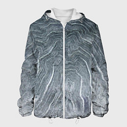 Куртка с капюшоном мужская Negative Waves, цвет: 3D-белый
