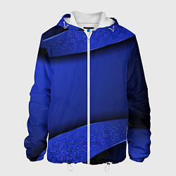Куртка с капюшоном мужская 3D BLUE Вечерний синий цвет, цвет: 3D-белый